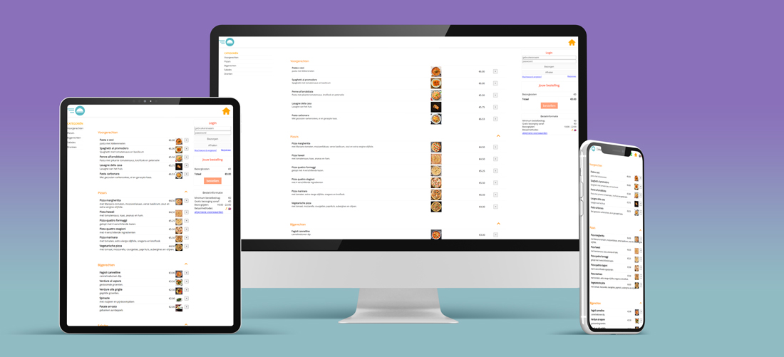 Mobielvriendelijke bestelsite